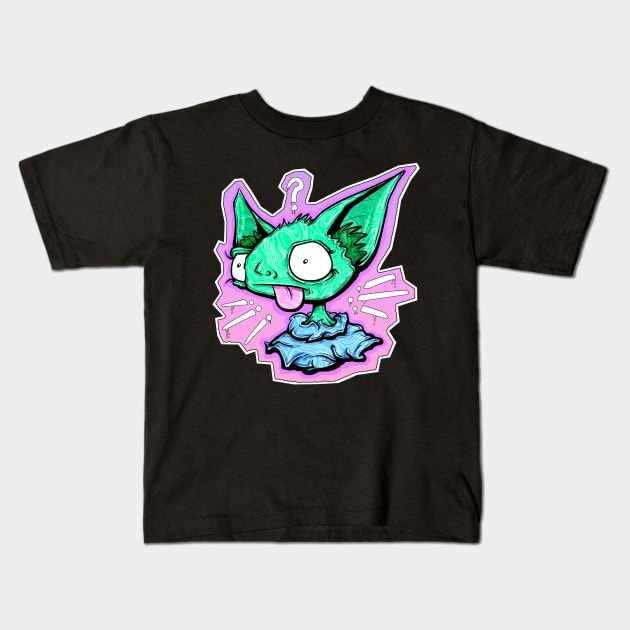 Cute And Fluffy Chaos Kids T-Shirt by BobbyMillsArts